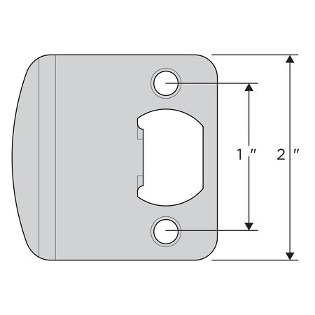 Kwikset Round Corner 2-1/4" Extended Full Lip St 83536-001
